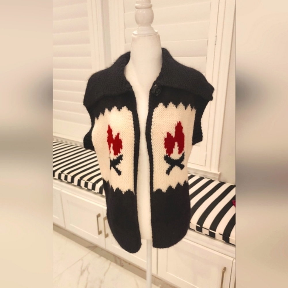 Cute wool vest cardigan